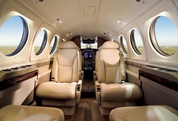 private charter jet cabin